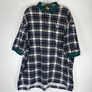 Cross Creek 1996 U.S. Open Oakland Hills Plaid Short Sleeve Polo Shirt 1996 XXL